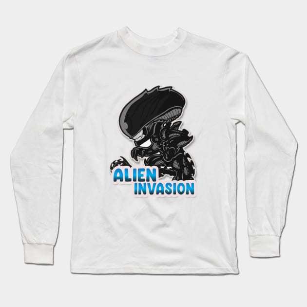 Alien Invasion Long Sleeve T-Shirt by aidreamscapes